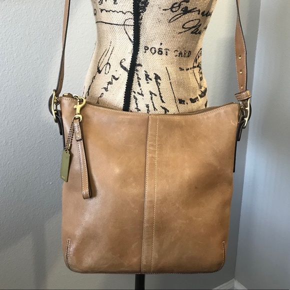 Coach Handbags - COACH Vintage Leather Brown Slim SOHO Purse 9328